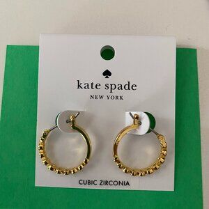 Kate Spade Cubic Zirconia small hoop earrings